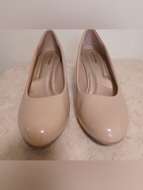 comfort plus by Predictions Nude Patent Round-Toe Slip-Ons